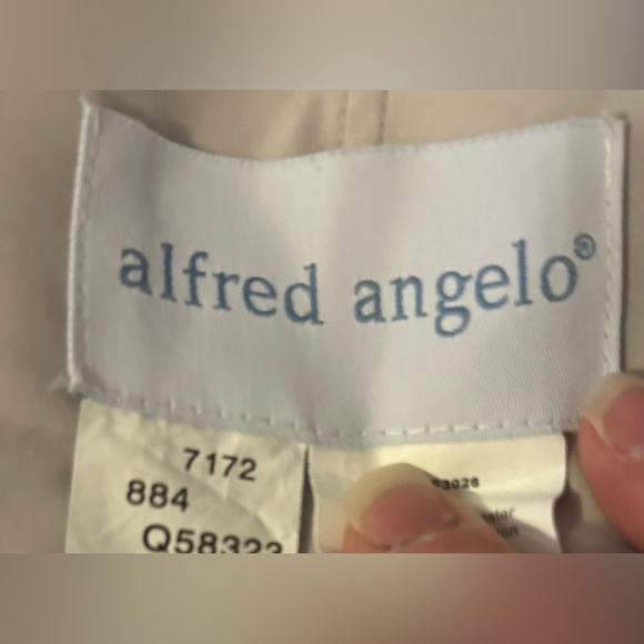 EUC Alfred Angelo size 10 dress gray cocktail style flowing and soft - Picture 4 of 5